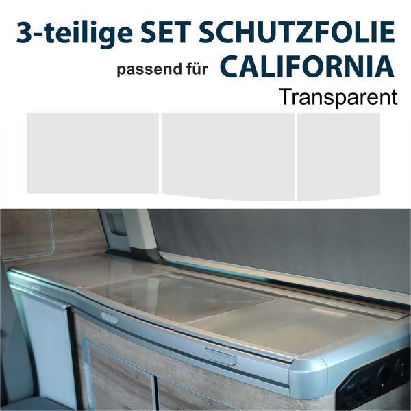 Schutzfolie transparent - passend für VW T6.1 oder T6 California  Deckel Kühlschrank Kochfeld  Spülbecken California Coast Ocean Bulli