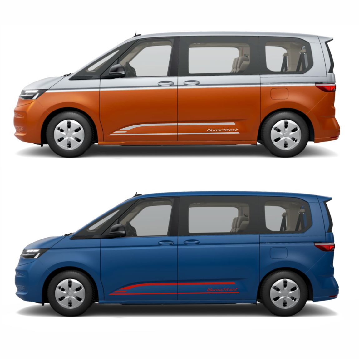 Seitenstreifen Edition mit Wunschtext passend für VW T7 Multivan - FOTOFOL
