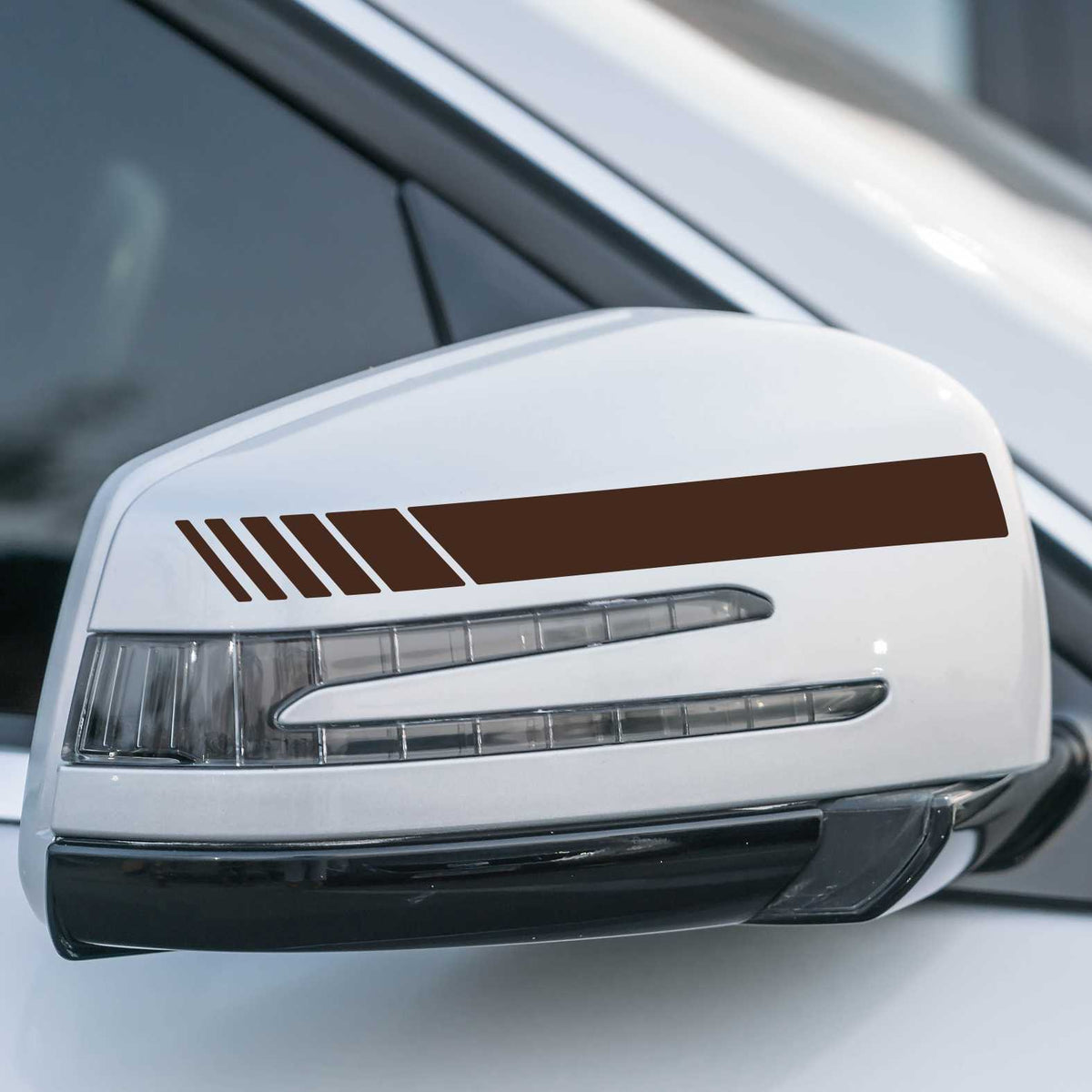Auto Rückspiegel Aufkleber mit Streifen Design - 6 Einheiten mit unterschiedlichen Breiten - FOTOFOL