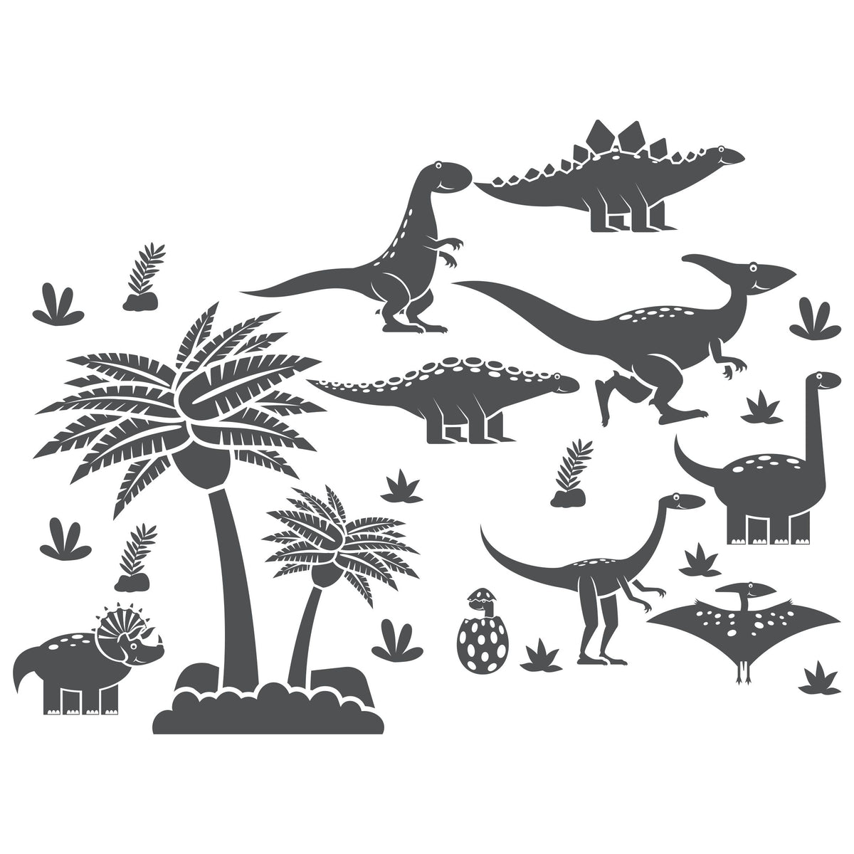 Aufkleber Wandtattoo Dinosaurier Steinzeit Dino Kinderzimmer Junge - FOTOFOL