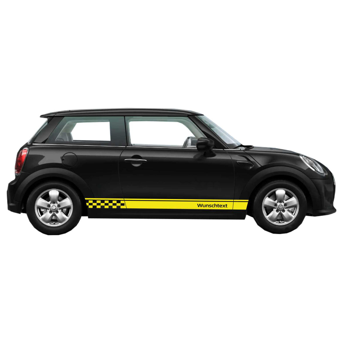Seitenstreifen passt für Mini Cooper Wunschtext Aufkleber 185 x 11 cm - FOTOFOL
