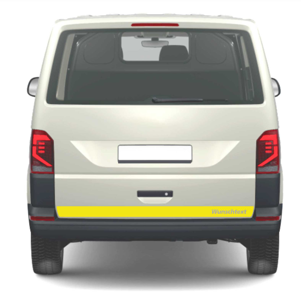 Heckklappen Heckstreifen  Aufkleber Wunschtext passend für VW T6.1 T6 T5 Multivan Bulli - Streifen 1 - FOTOFOL