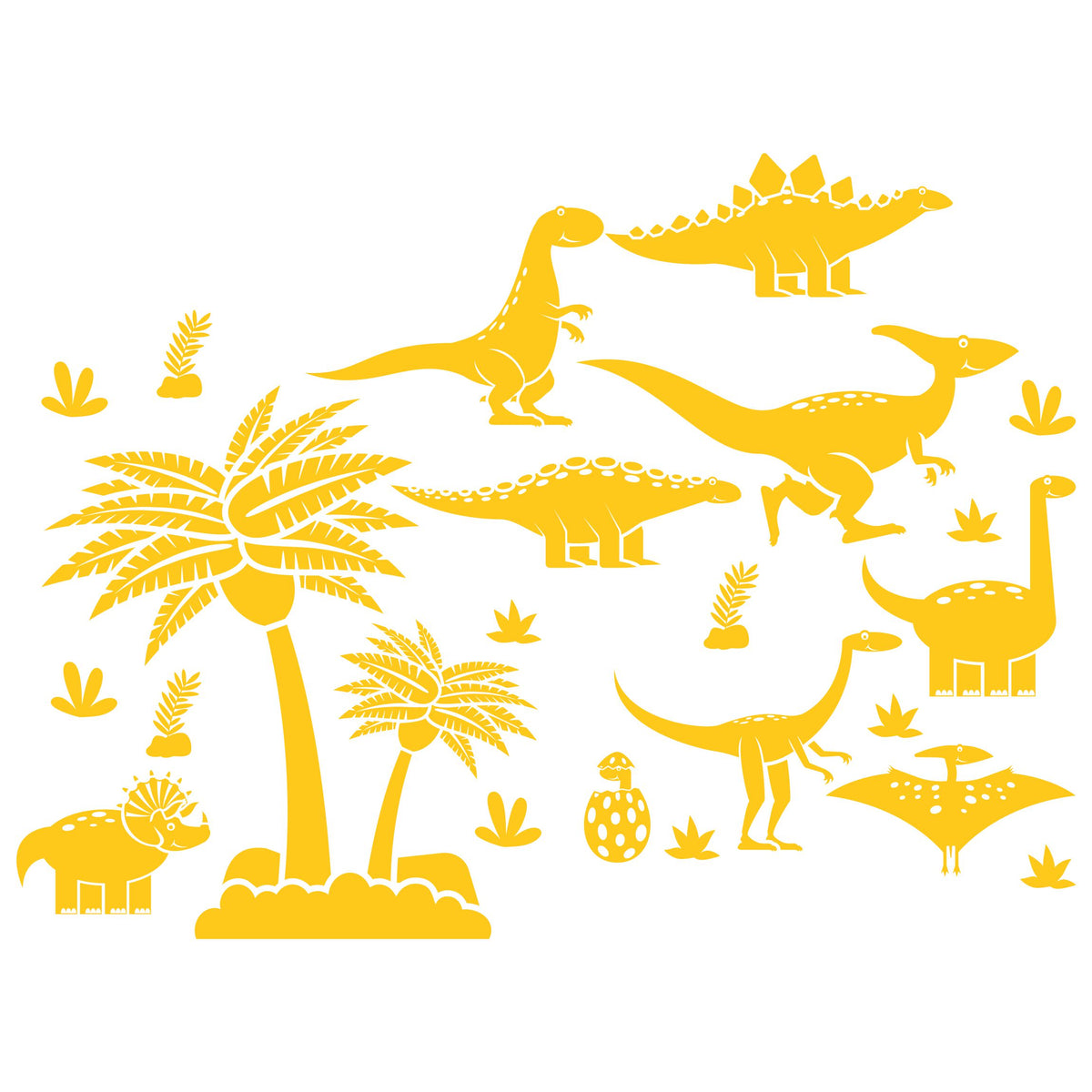 Aufkleber Wandtattoo Dinosaurier Steinzeit Dino Kinderzimmer Junge - FOTOFOL