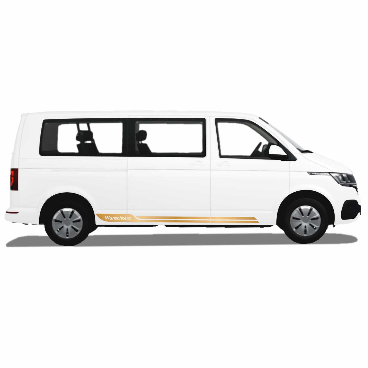 Seitenstreifen passend für VW T6.1, T6, T5, Multivan, Bulli, Wunschtext Aufkleber - FOTOFOL