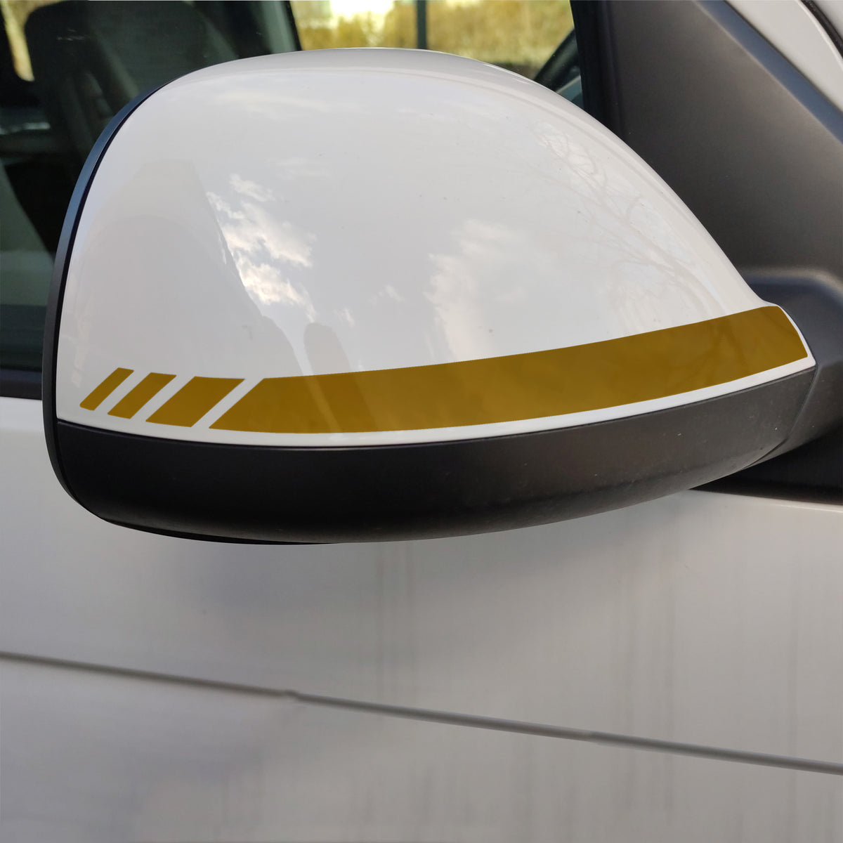 Spiegelstreifen Aufkleber Set passend für VW T6.1 - Spiegelgehäuse Tuning Sticker - FOTOFOL