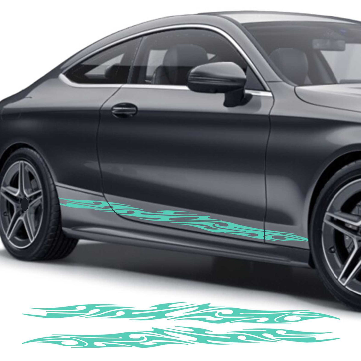 Seitenstreifen Auto Aufkleber Dekor Sticker Tuning Racing - FOTOFOL