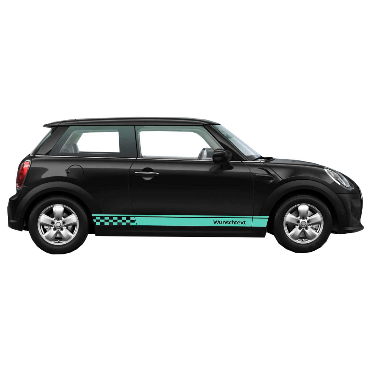Seitenstreifen passt für Mini Cooper Wunschtext Aufkleber 185 x 11 cm - FOTOFOL