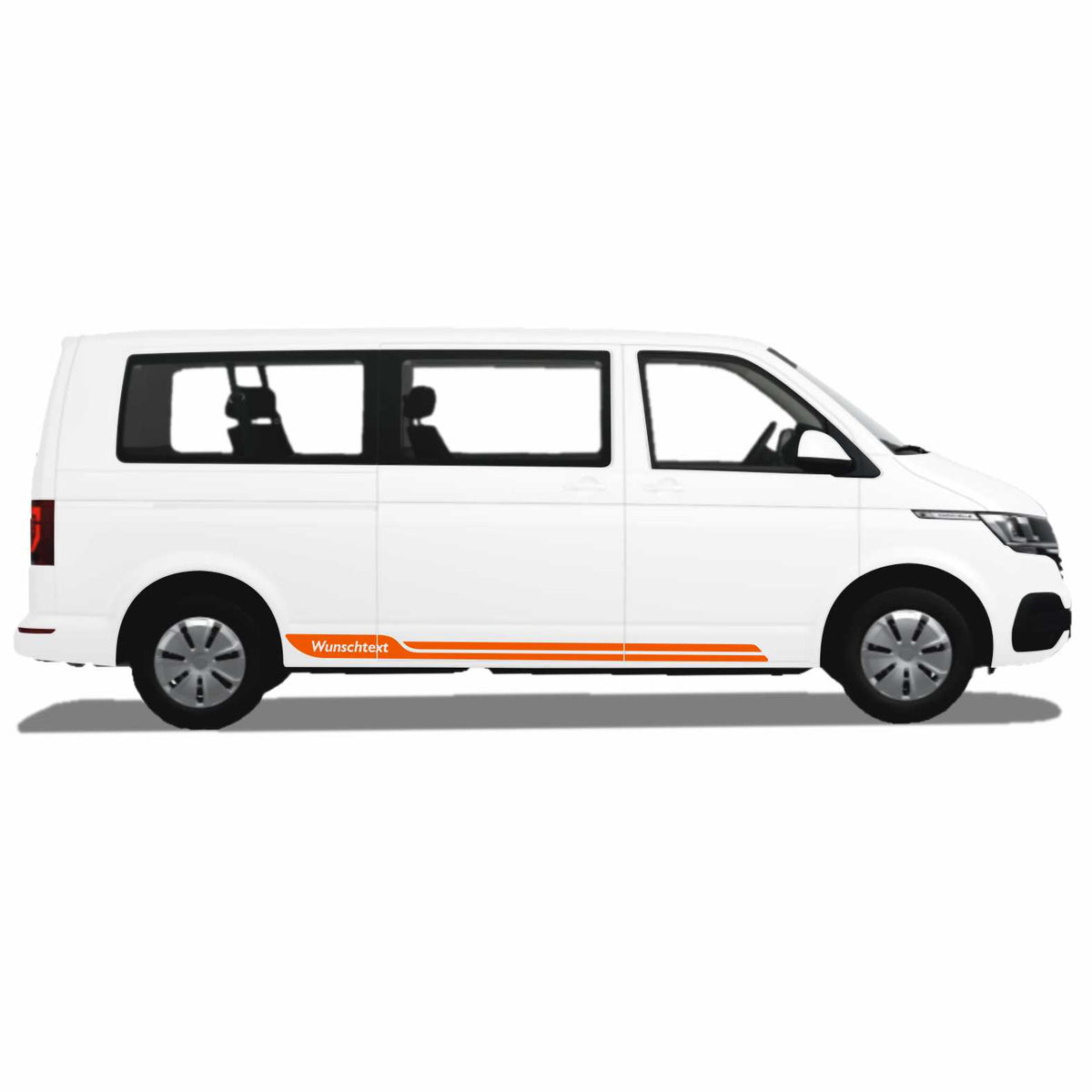 Seitenstreifen passend für VW T6.1, T6, T5, Multivan, Bulli, Wunschtext Aufkleber - FOTOFOL