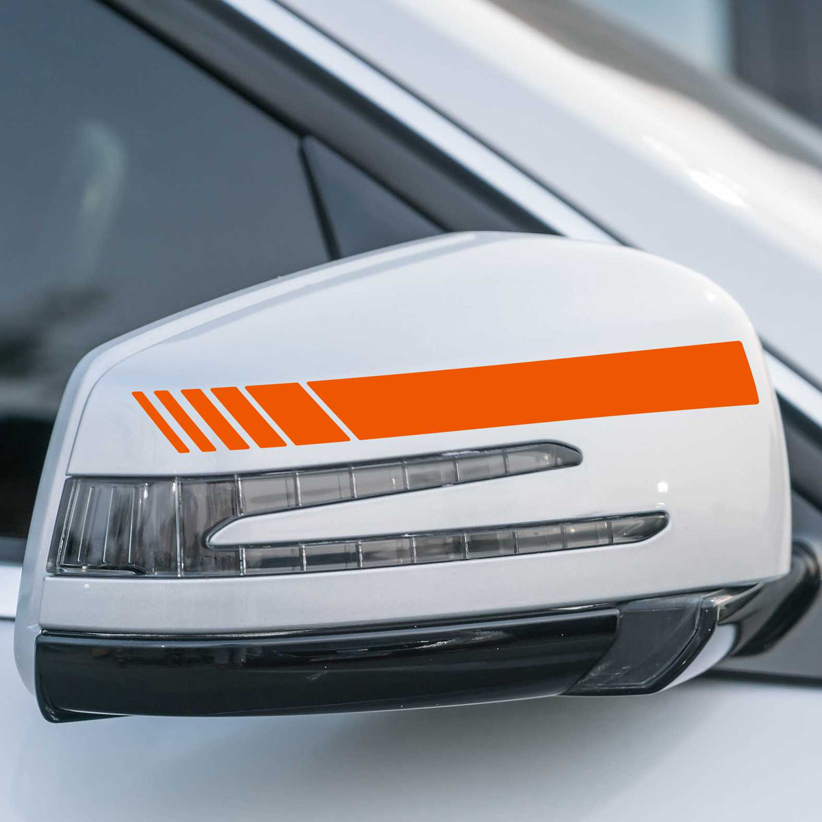 Auto Rückspiegel Aufkleber mit Streifen Design - 6 Einheiten mit unterschiedlichen Breiten - FOTOFOL