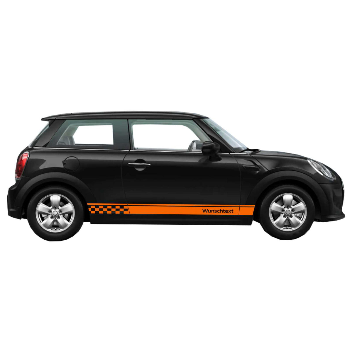 Seitenstreifen passt für Mini Cooper Wunschtext Aufkleber 185 x 11 cm - FOTOFOL