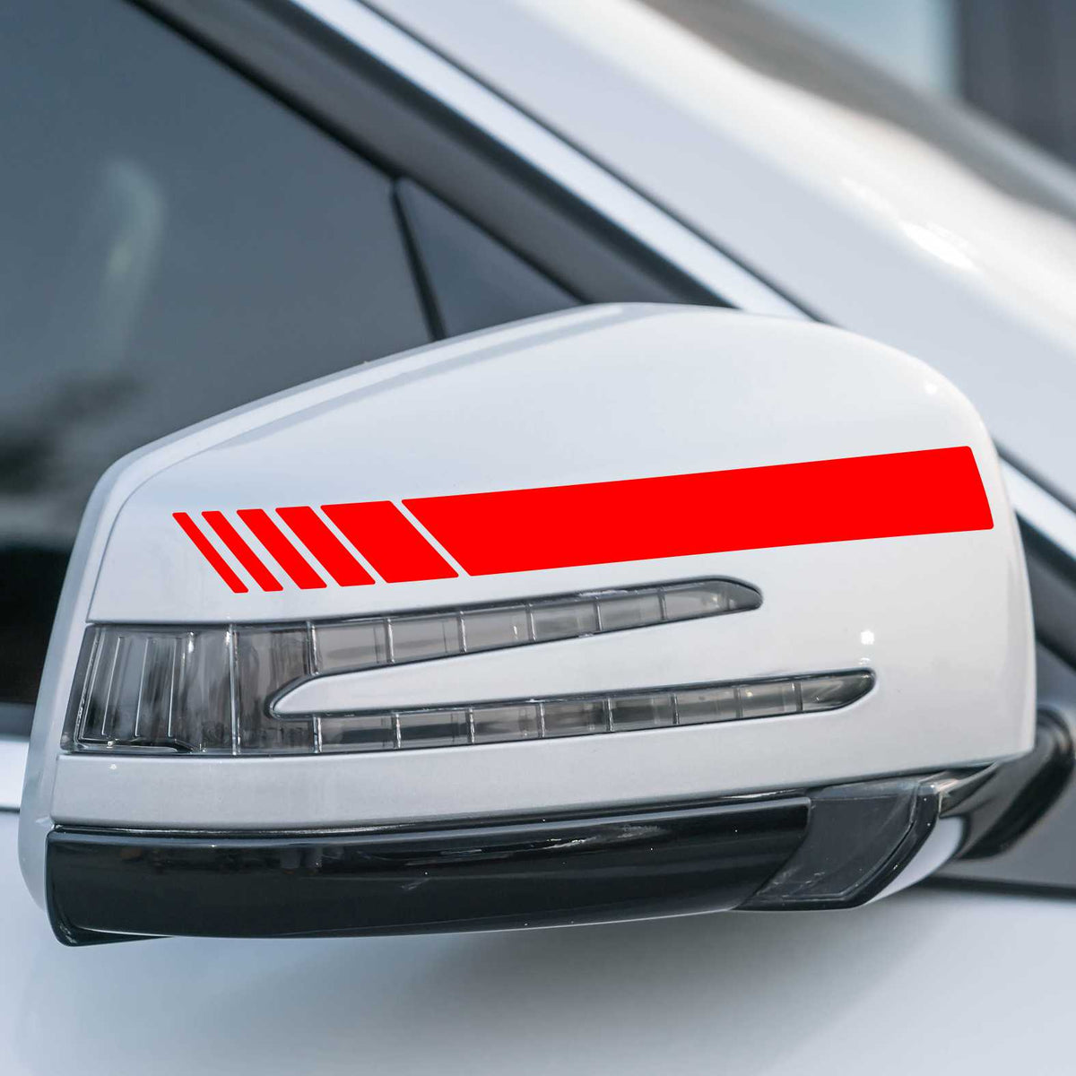 Auto Rückspiegel Aufkleber mit Streifen Design - 6 Einheiten mit unterschiedlichen Breiten - FOTOFOL