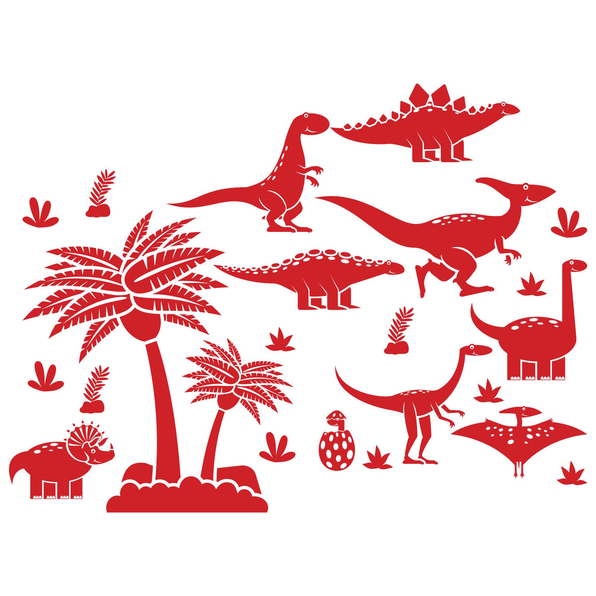 Aufkleber Wandtattoo Dinosaurier Steinzeit Dino Kinderzimmer Junge - FOTOFOL