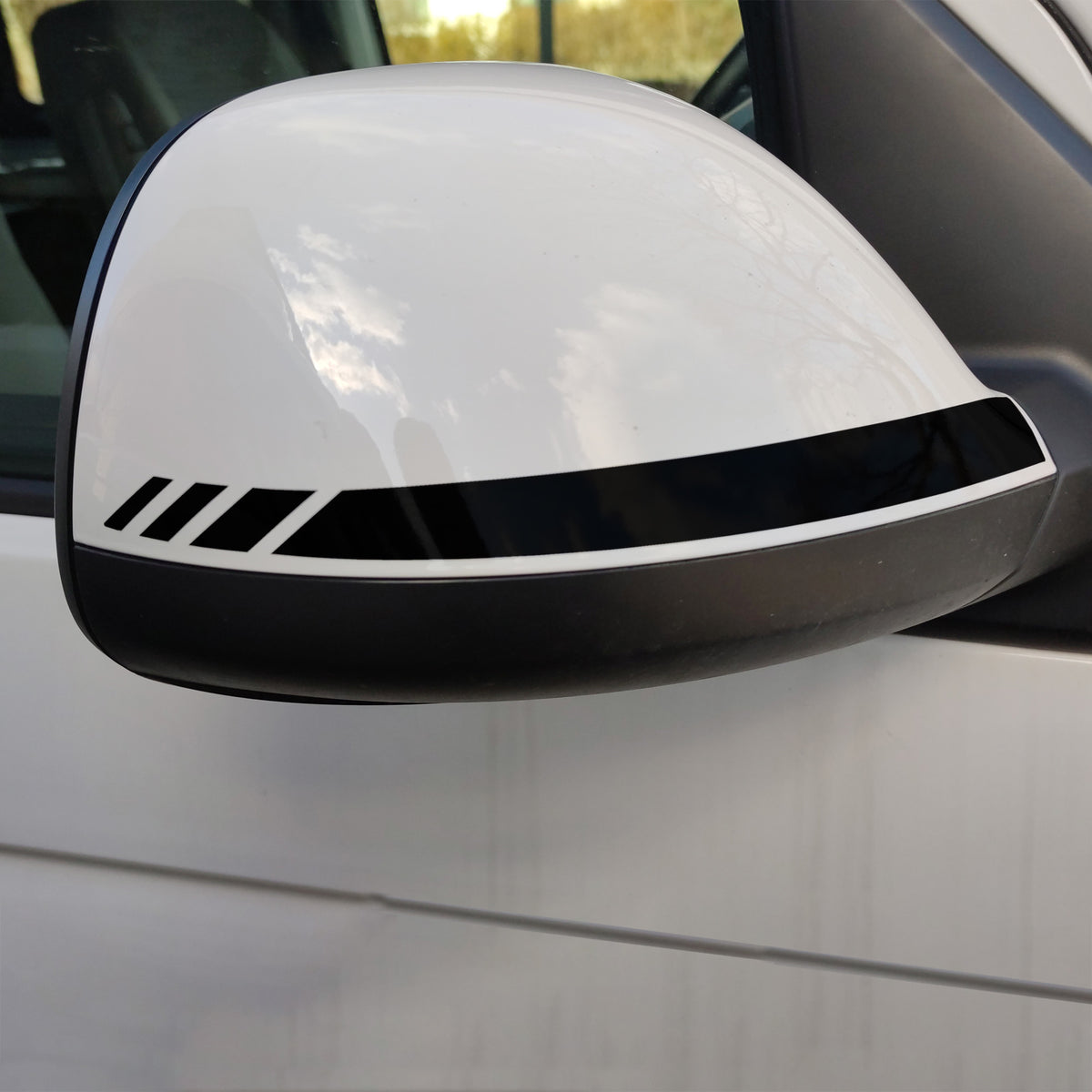 Spiegelstreifen Aufkleber Set passend für VW T6.1 - Spiegelgehäuse Tuning Sticker - FOTOFOL